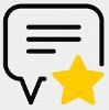 review icon with yellow star